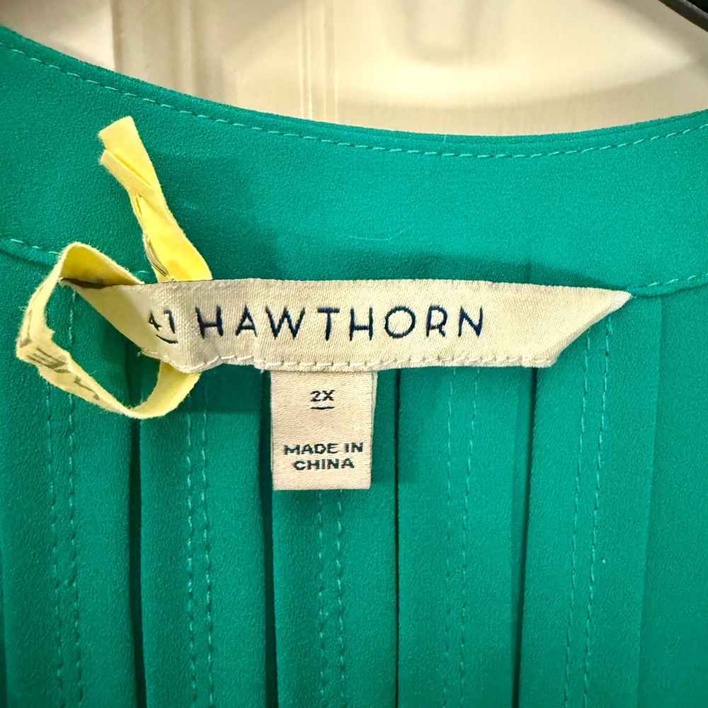 Karie Split Neck High-Low Hem Blouse - Holidays - image 2